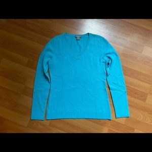 Ann Taylor V Neck 100% Cashmere Sweater Size Small